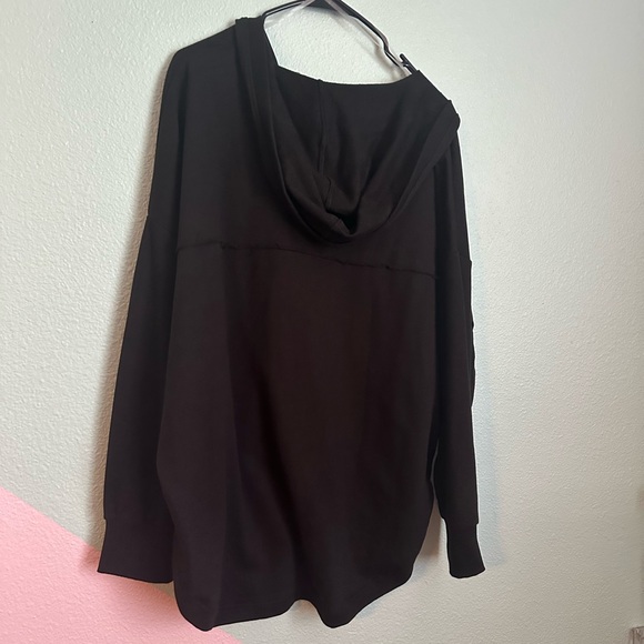 Westbound Knit V-Neck Button Front Hooded Cardigan size 1X black - Picture 8 of 9